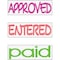 Stackstamp Stamp Messages, Approved/Entered/Paid, 5-1/8"x1-13-/16", Ast USS8802 - alternate 2